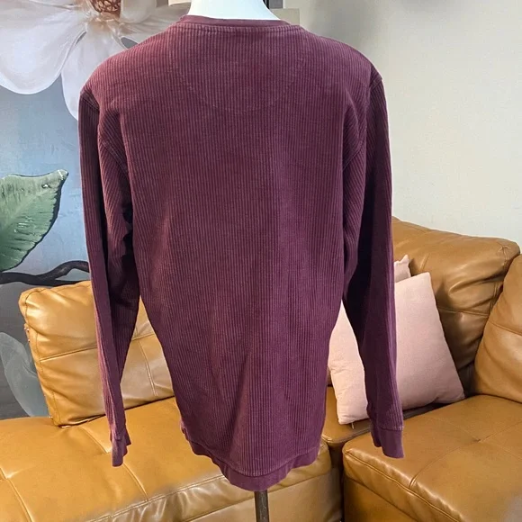 Unisex Burgundy Nashville Tennessee Ribbed Long Sleeve Shirt size Small EUC - Picture 5 of 5